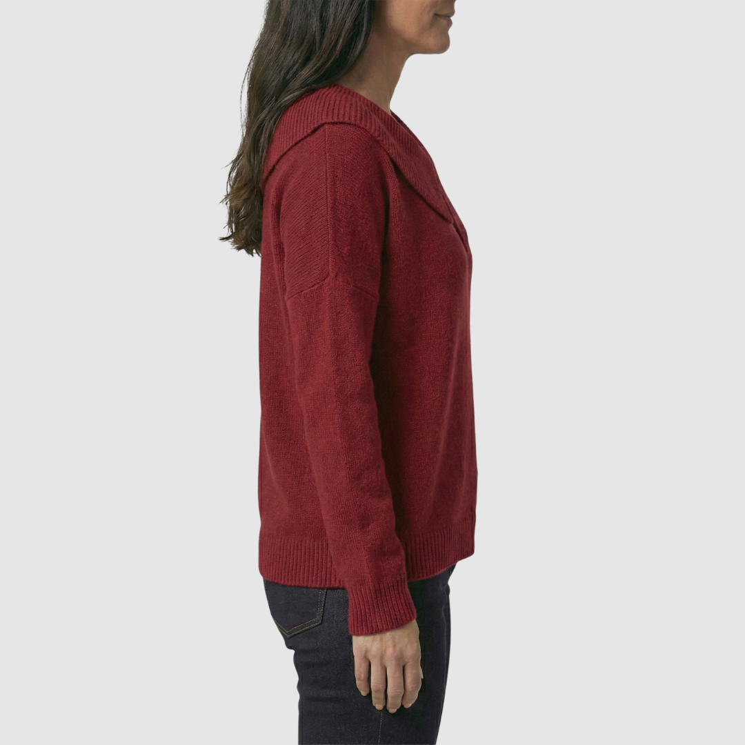 Élise | Pull doux à col drapé